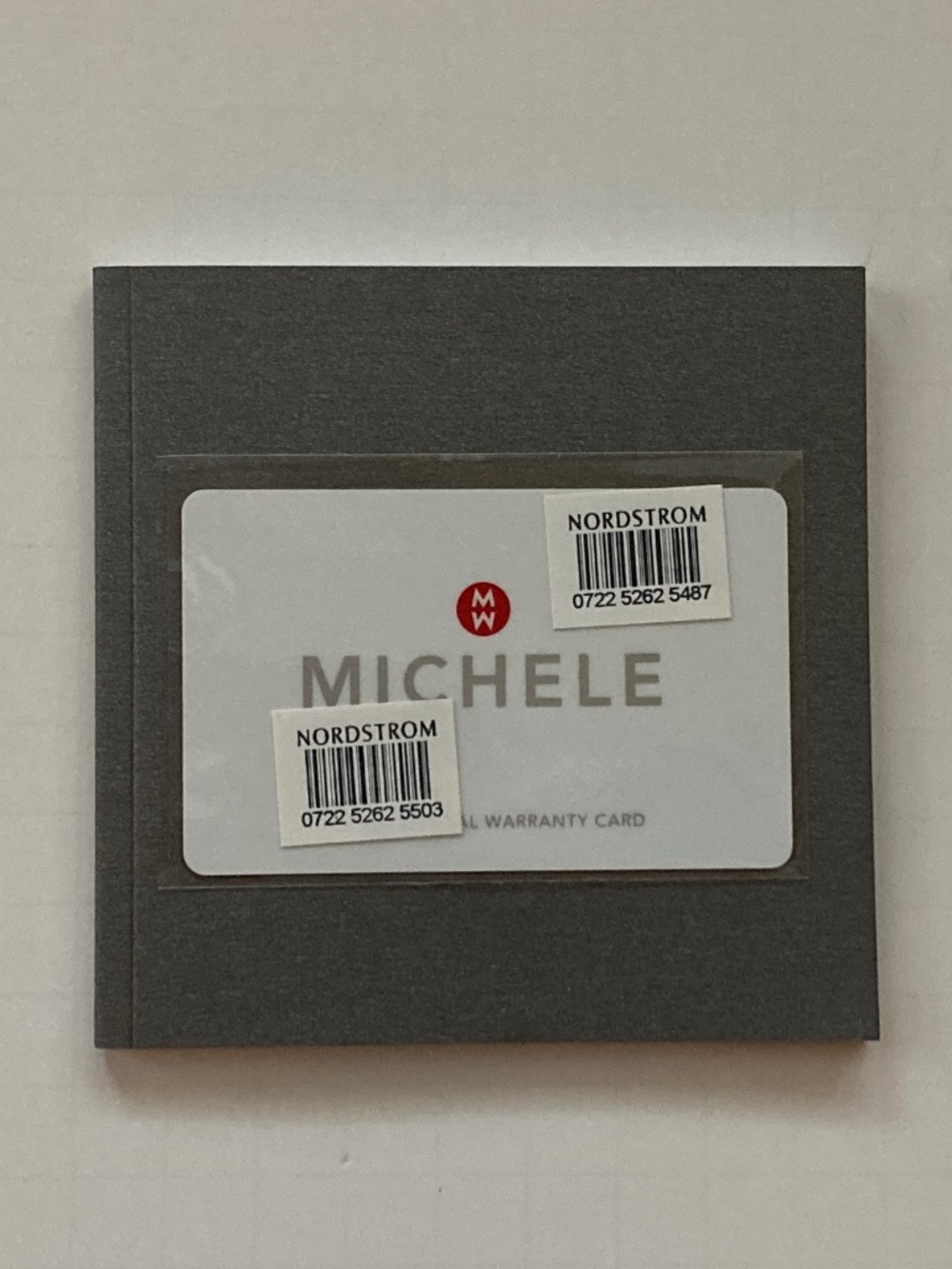 Michele Gray Watch Box/Cushion/Polishing Cloth/Manual/Warranty Card/NEVER USED!! - Picture 15 of 16